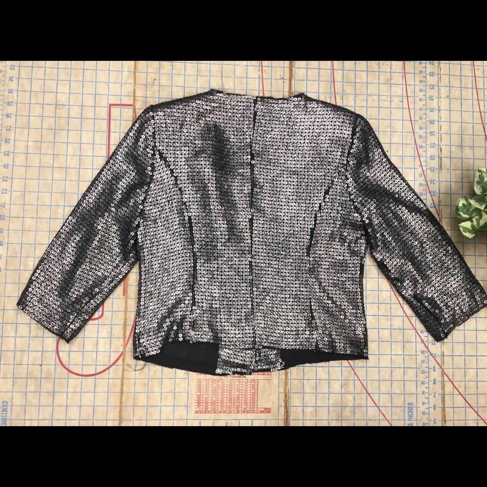 Express Sequin Motorcycle Jacket Size Medium - image 6
